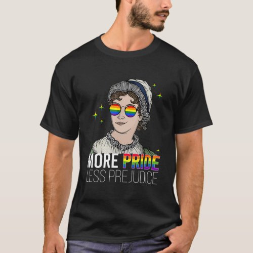 More Pride Less Prejudice Lgbtq Gay Proud Ally Pri T_Shirt