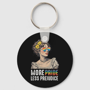 More Pride Less Prejudice Lgbtq Proud Ally Gay Les Keychain