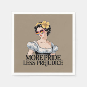 More Pride Less Prejudice LGBTQ Proud Ally Pride Napkins