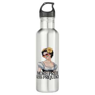 More Pride Less Prejudice LGBTQ Proud Ally Pride Stainless Steel Water Bottle