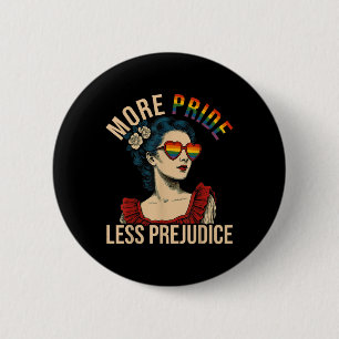 More Pride Less Prejudice Pride Month Gay Lesbian Button