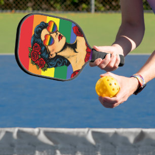 More Pride Less Prejudice Pride Month LGBTQ Carbon Fiber Pickleball Paddle