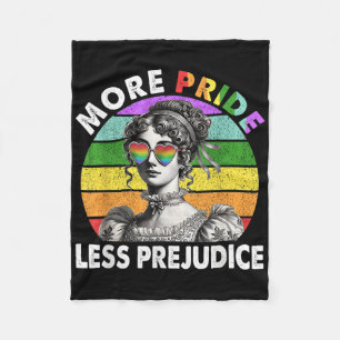 More Pride Less Prejudice Pride Month Lgbtq Gay Le Fleece Blanket