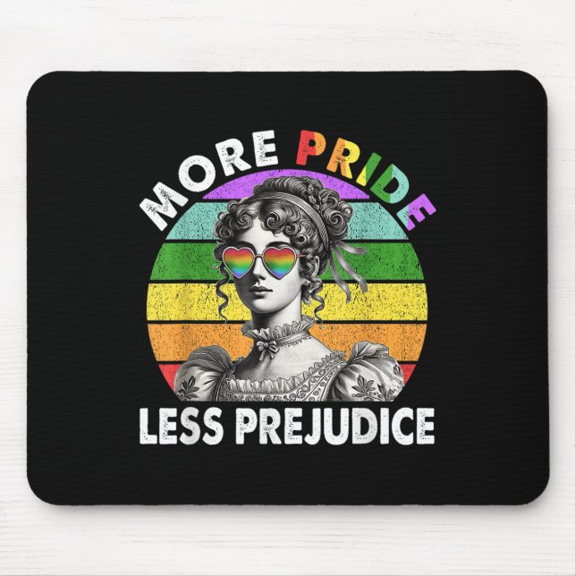 More Pride Less Prejudice Pride Month Lgbtq Gay Le Mouse Pad (Front)