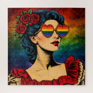 More Pride Less Prejudice Pride Month LGBTQ Jigsaw Puzzle