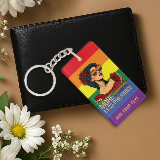 More Pride Less Prejudice Pride Month LGBTQ Keychain