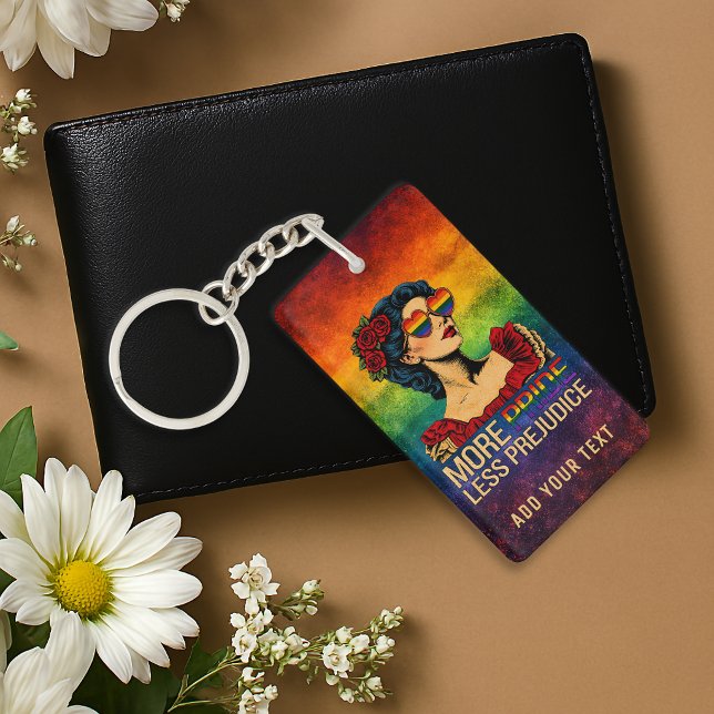 More Pride Less Prejudice Pride Month LGBTQ Keychain (Creator Uploaded)