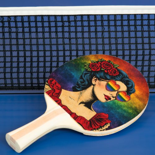 More Pride Less Prejudice Pride Month LGBTQ Ping Pong Paddle