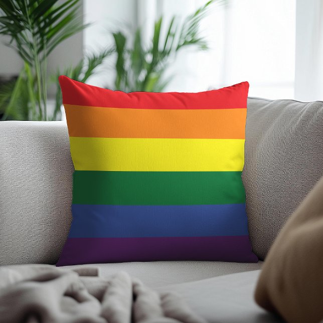 More Pride Less Prejudice Pride Month LGBTQ Throw Pillow (Creator Uploaded)