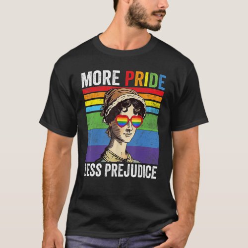 More Pride Less Prejudice Pride Month T_Shirt