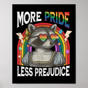 More Pride Less Prejudice Rainbow Flag Lgbtq Gay L Poster