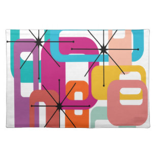 More Rectangles and Starbursts Cloth Placemat