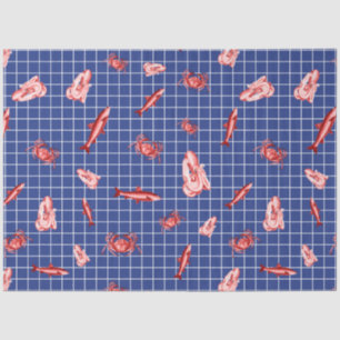 More Red and Navy Nautical Series Design 6 Tissue Paper