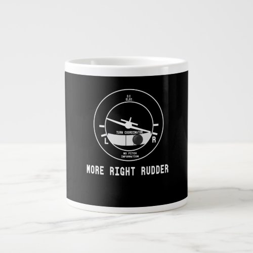 More Right Rudder Cfi Flight Instructor Pilot Gift Giant Coffee Mug