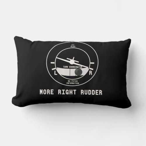 More Right Rudder Cfi Flight Instructor Pilot Gift Lumbar Pillow