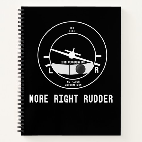 More Right Rudder Cfi Flight Instructor Pilot Gift Notebook