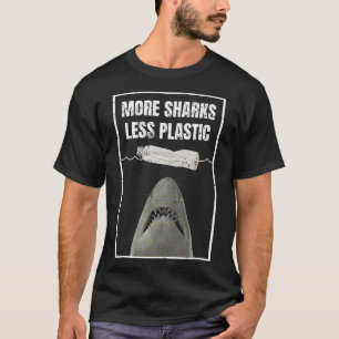 More Sharks Less Plastic Conservation Surf  T-Shirt