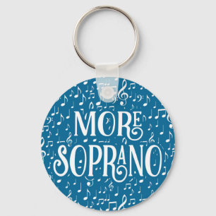 More Soprano - Blue White Singer Keychain