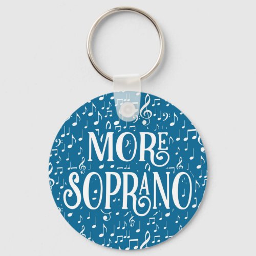 More Soprano _ Blue White Singer Keychain