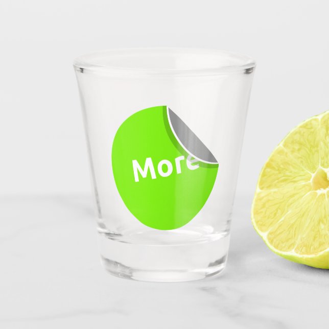 More Sticker-Style Vector Shot Glass (Front)