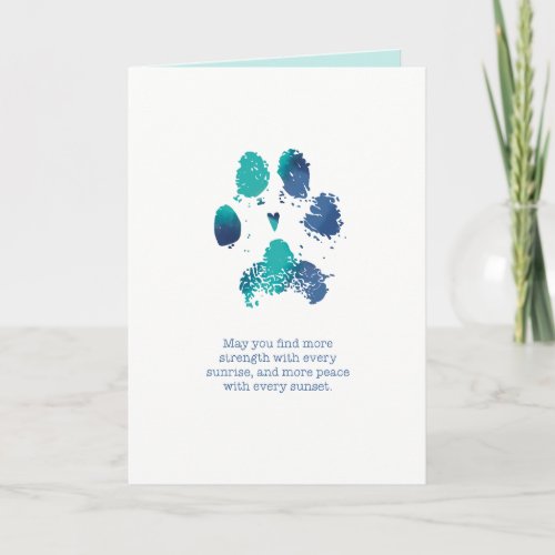 More Strength Teal And Blue Card