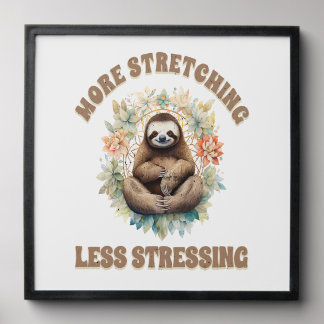 More Stretching Less Stressing Sloth Peel And Stick Photo Tile