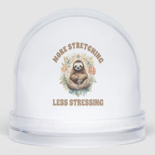 More Stretching Less Stressing Sloth Snow Globe