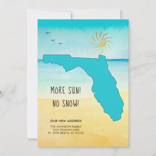 More Sun No Snow New Home in Florida Announcement