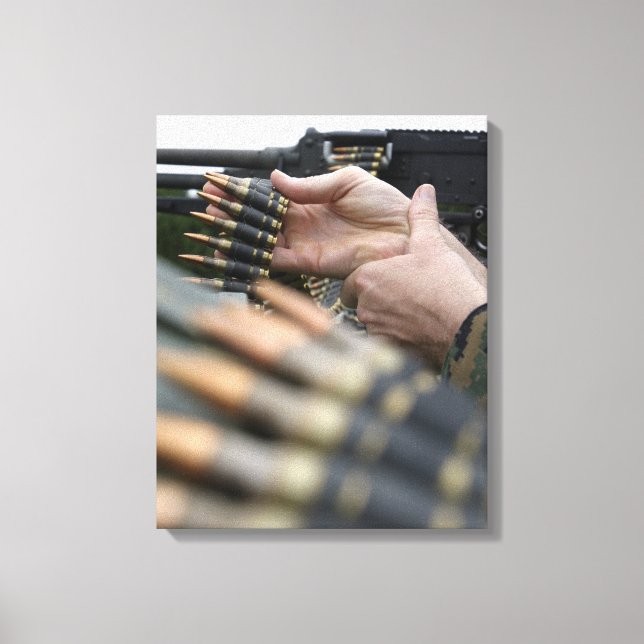 More than 3,000 rounds were fired from M-240G Canvas Print (Front)