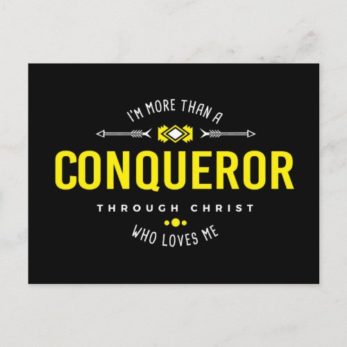 More Than A Conqueror postcard