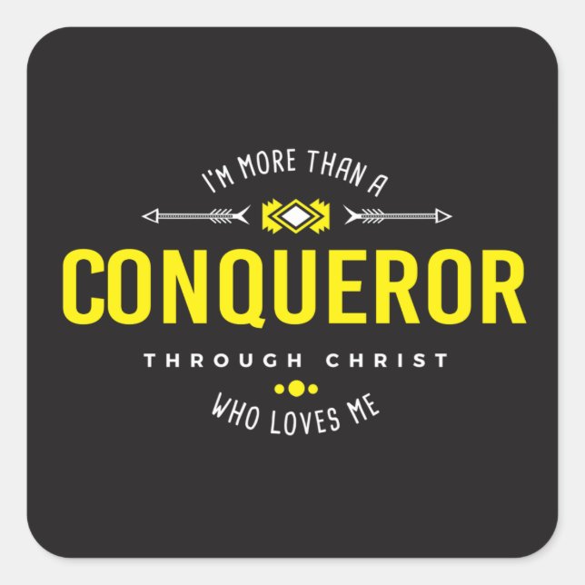 "More Than A Conqueror” Sticker (Front)