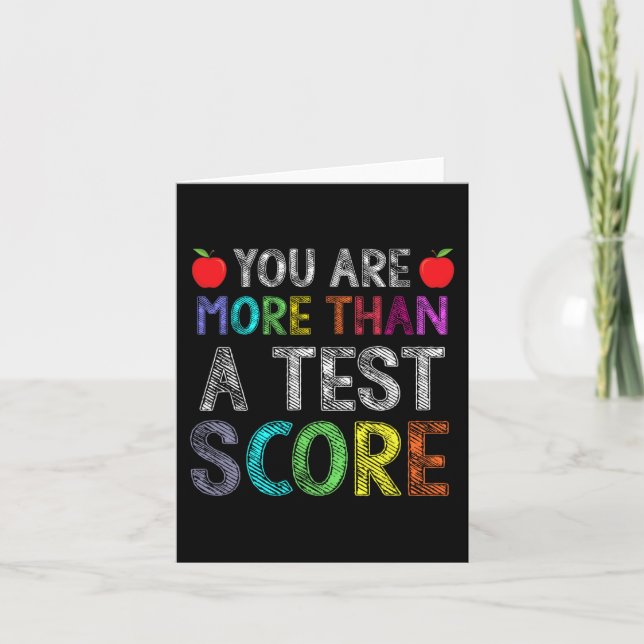 More Than A Test Score Costume Testing Day Gift  Card (Front)