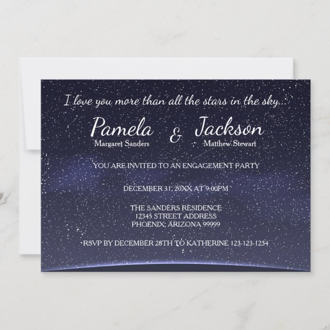 More Than All The Stars-Engagement Party Invite (Front)