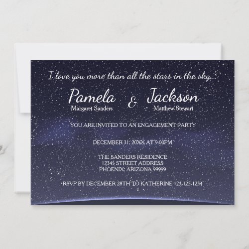 More Than All The Stars_Engagement Party Invite