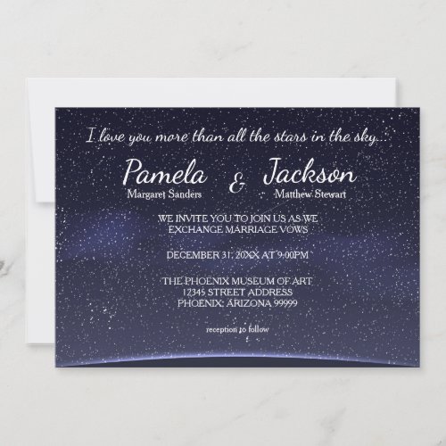 More Than All The Stars _ Wedding Invitation