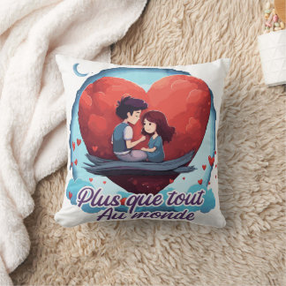 More than anything in the world throw pillow