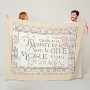 More Than Enough Fleece Blanket (Tan)