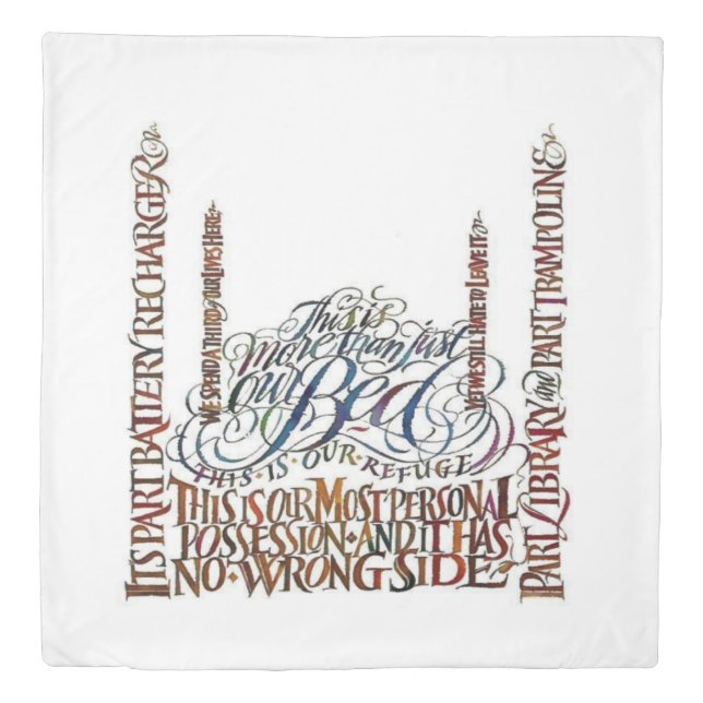 More Than Just Our Bed Quote Duvet Cover (Front)