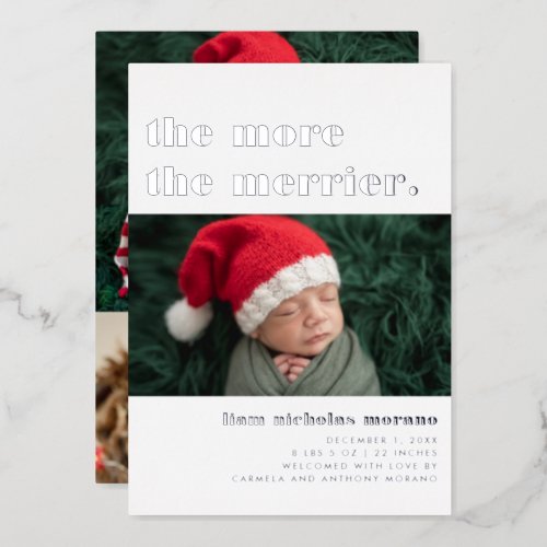 More The Merrier  Christmas Birth Announcement