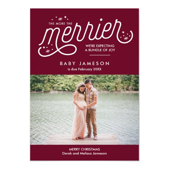 christmas pregnancy announcement card