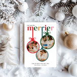 More the Merrier Christmas Pregnancy Announcement<br><div class="desc">Celebrate this holiday season in a truly special way with our "The More the Merrier" Christmas card, designed to share not just festive cheer but also your exciting pregnancy announcement! This vibrant, colorful card is perfect for revealing the wonderful news to family and friends in a way that captures the...</div>