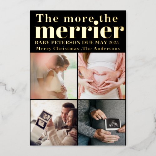 More the merrier Pregnancy Announcement Christmas