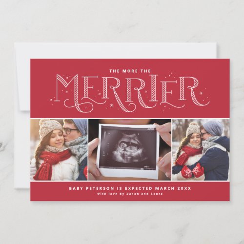 More the Merrier Pregnancy Announcement Christmas