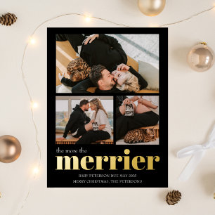 More the merrier Pregnancy Announcement Christmas