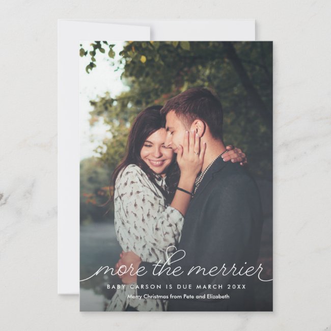 More the Merrier Pregnancy Christmas Card