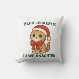 More treats at Christmas - funny cats Throw Pillow