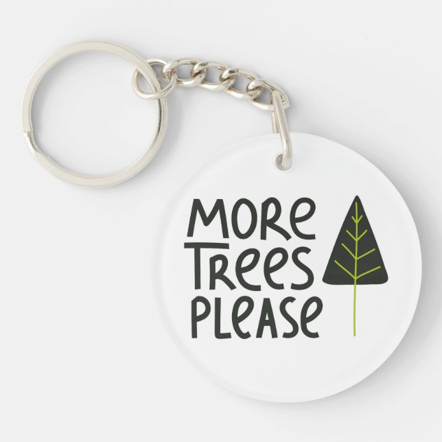 More Trees Please Keychain (Front)