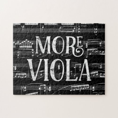 More Viola Chalkboard _ Black White Music Jigsaw Puzzle