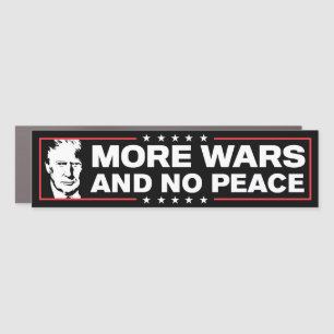 More War And No Peace Venezuela Anti-Trump Bumper Car Magnet