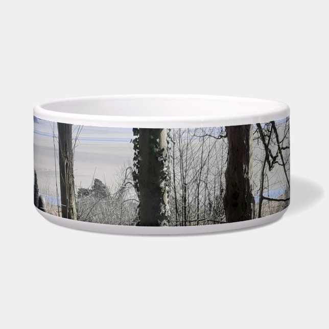 Morecambe Bay View Ceramic Pet Bowl (Front)